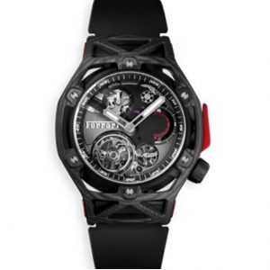 ウブロ 408.QU.0123.RXテクフレーム フェラーリ トゥールビヨン クロノグラフ カーボン良い腕時計XU