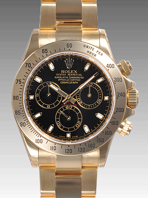 ロレックス デイトナ 116528 	ブラック自動巻き良い腕時計
