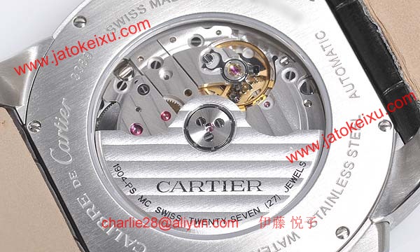 カルティエ時計ブランド 店舗 激安 カリブル　ドゥ　黒ストラップ W7100037